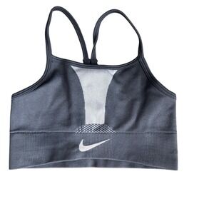 Nike Girls Dri-FIT Indy Sports Bra Grey Medium